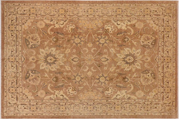 handmade Traditional Kafkaz Chobi Ziegler Brown Tan Hand Knotted RECTANGLE 100% WOOL area rug 10 x 14